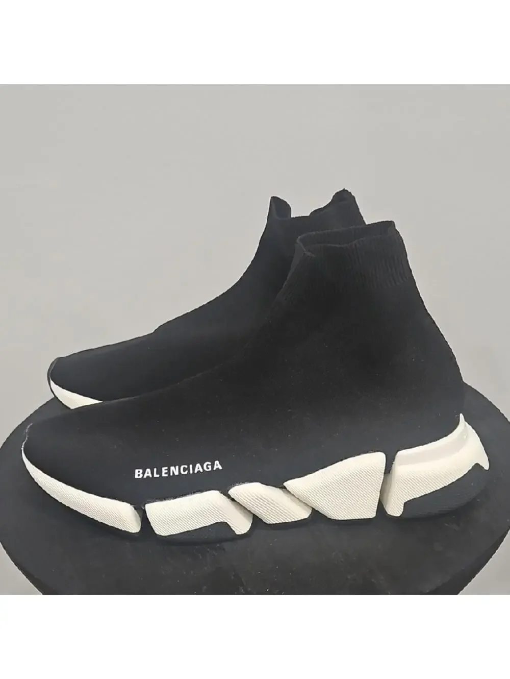 Balenciaga Black and White Women's Sock Sneakers